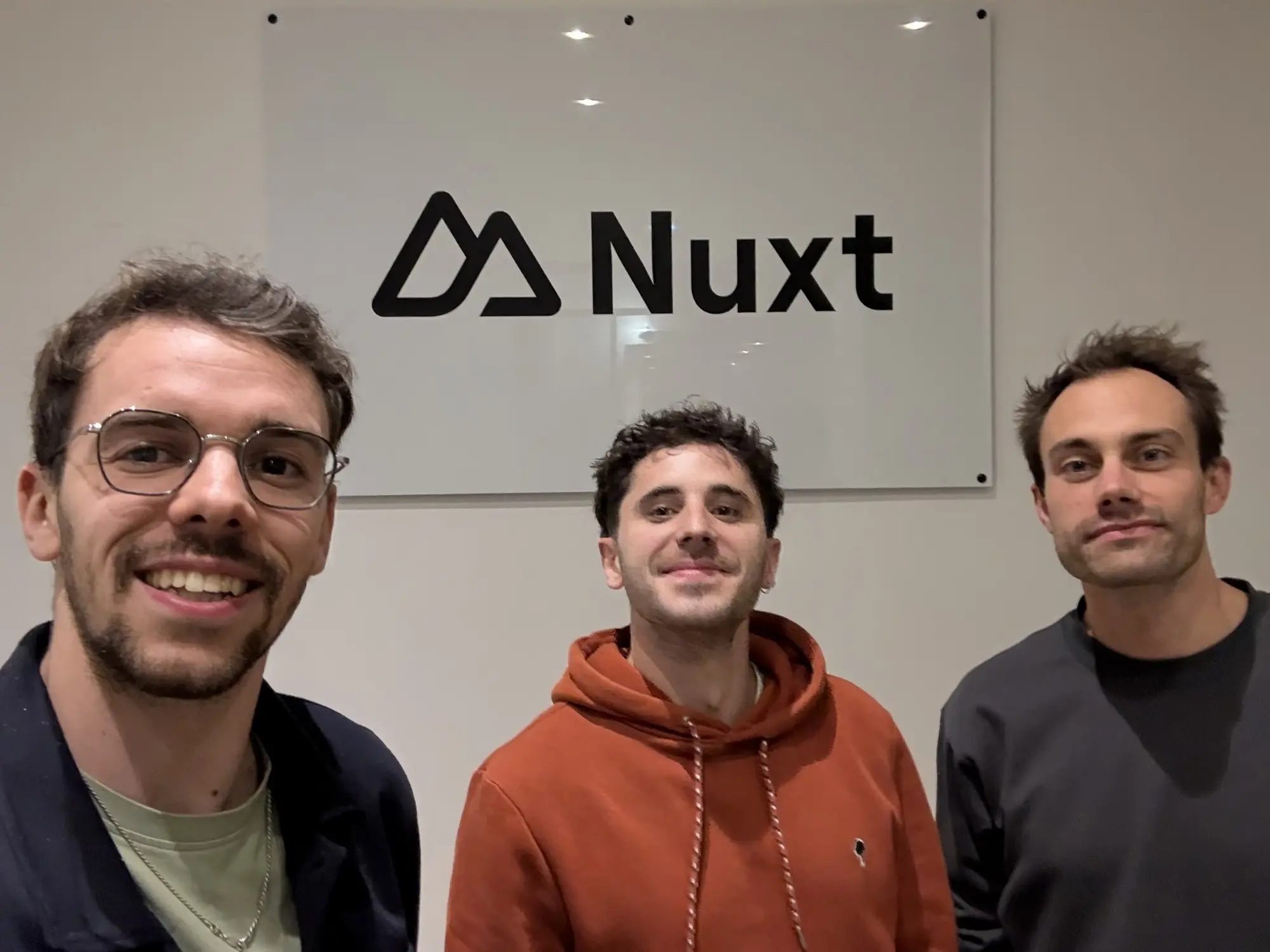 Estéban, Sébastien, and Benjamin at NuxtLabs.
