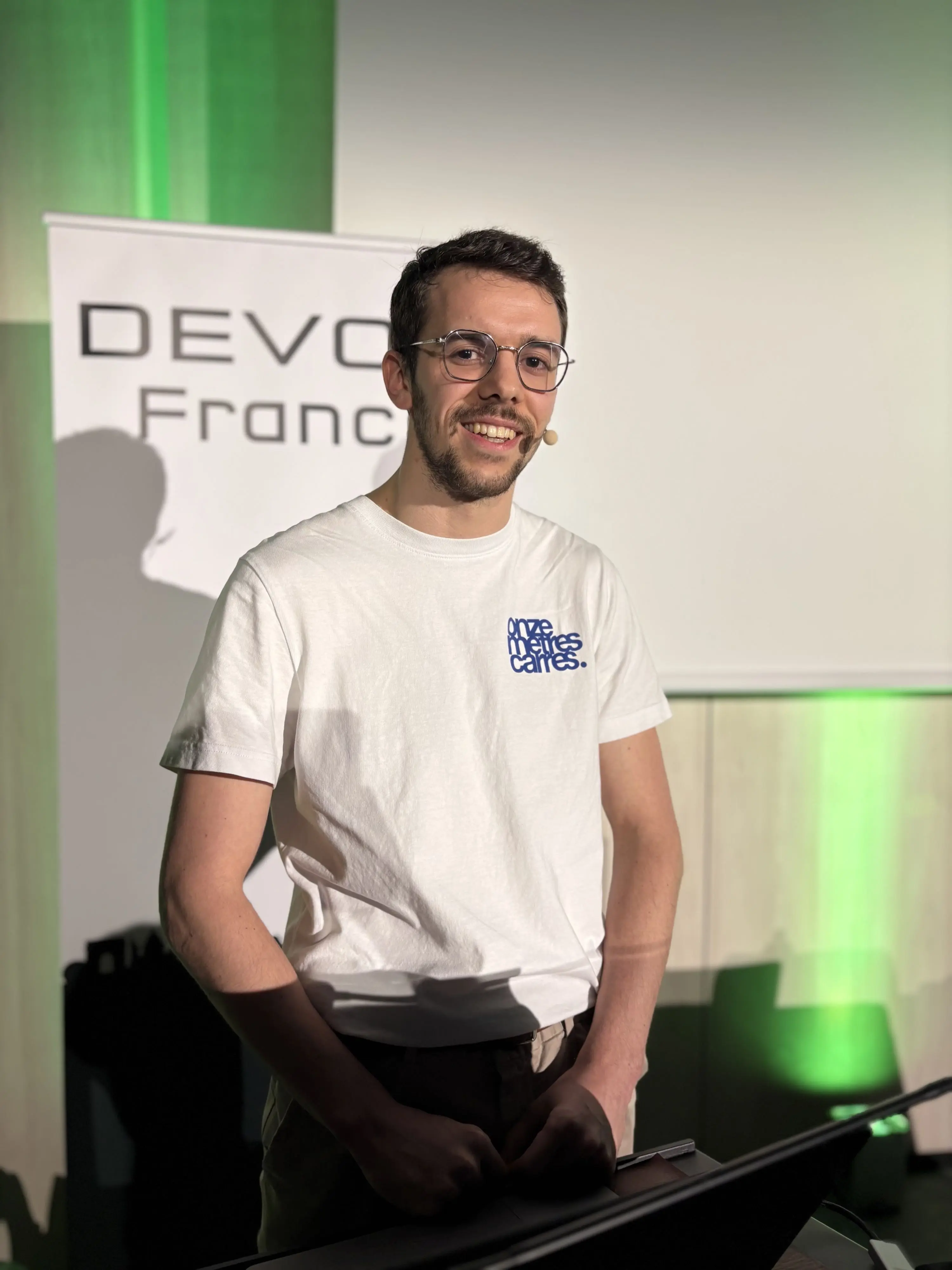 Photo of me before my talk.