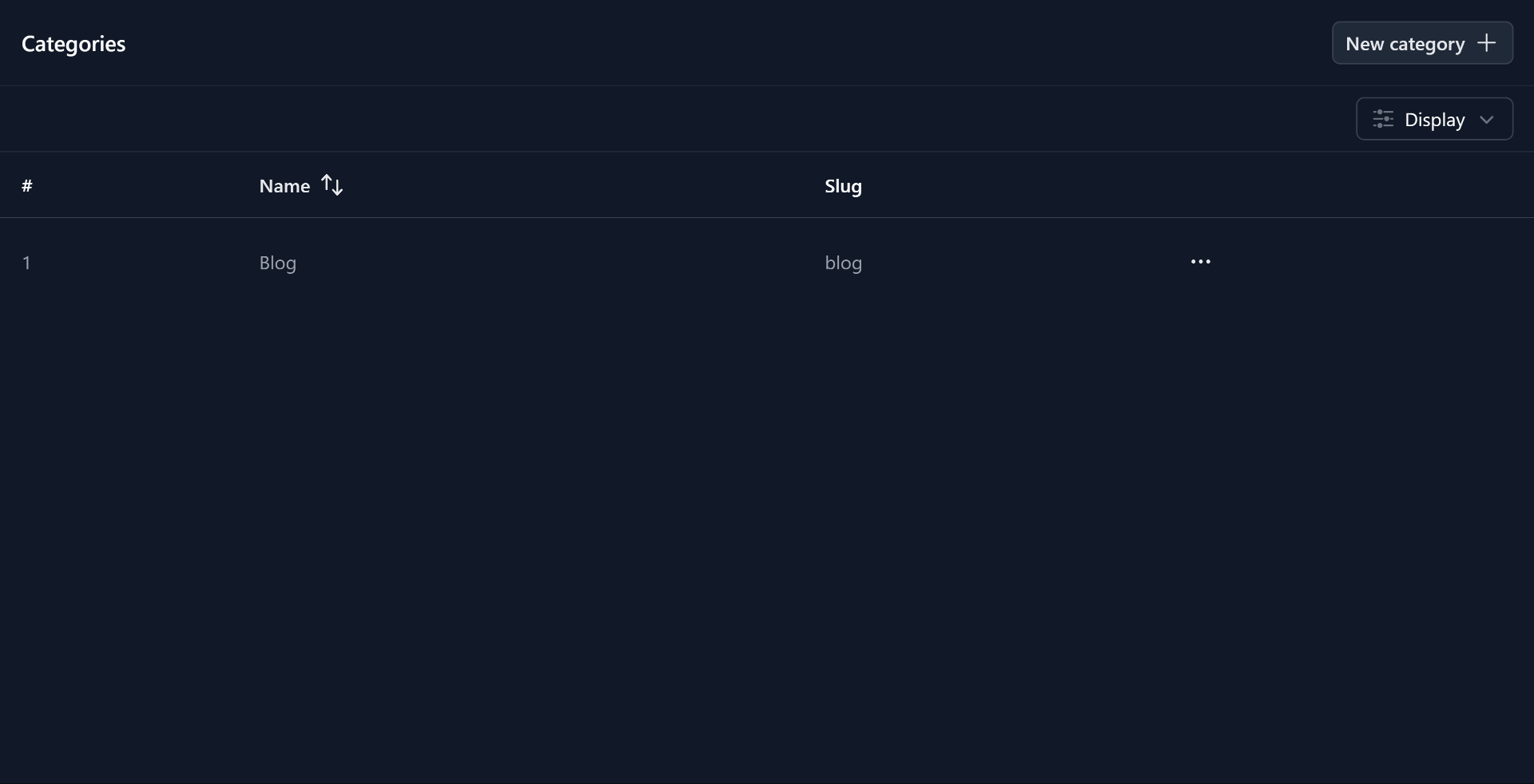 Result of the Layout and Page for Categories.