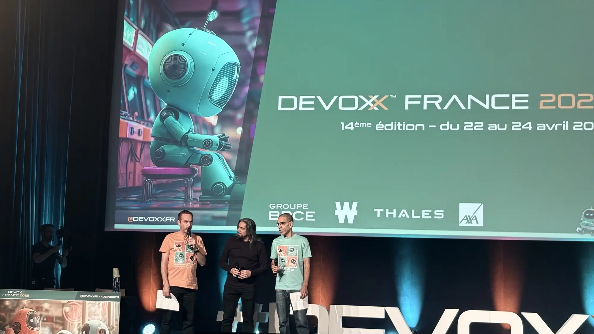 The main stage of Devoxx France, during the opening