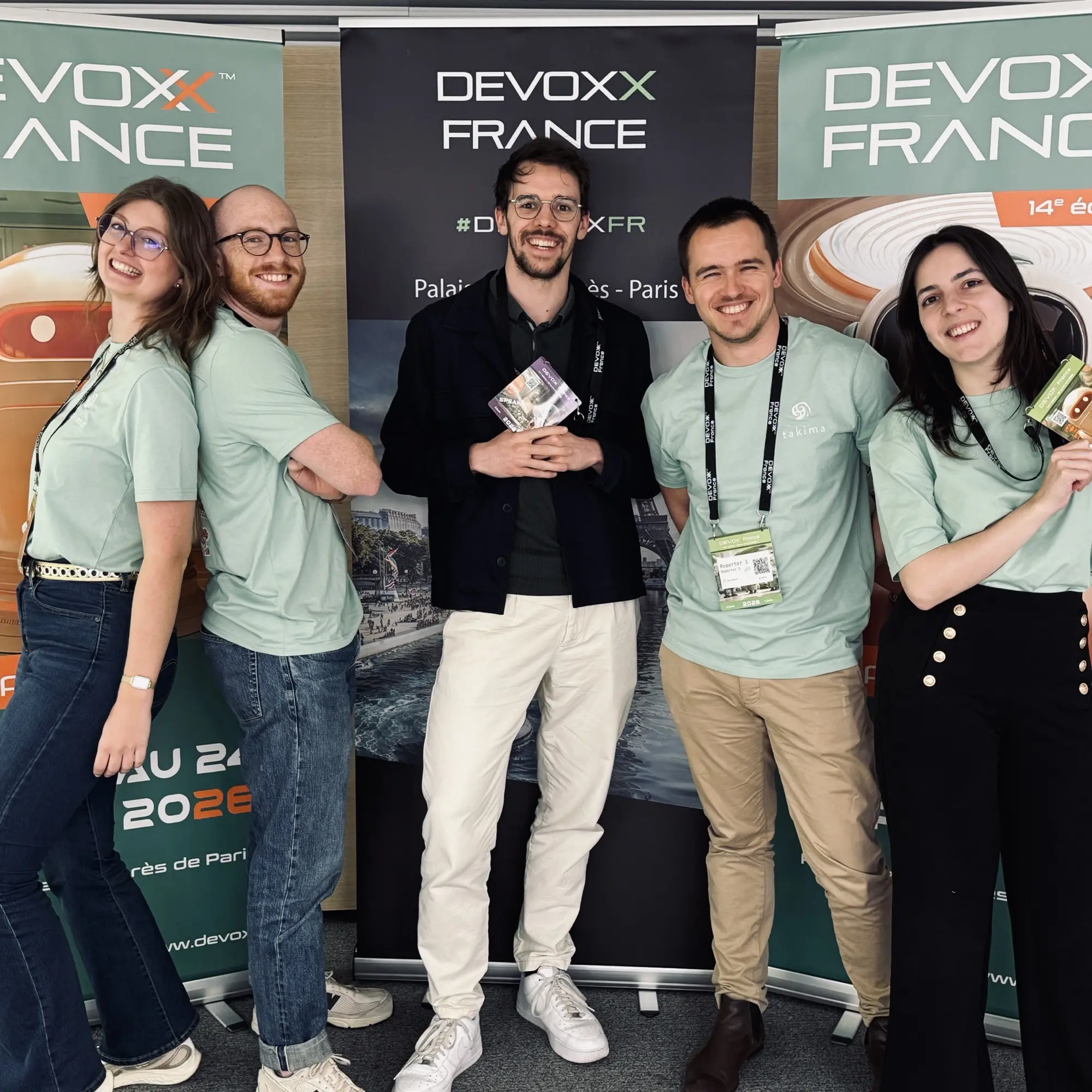The Wednesday team of Takima, from left to right: Camille, Joseph, Estéban, Guillaume, and Anaïs