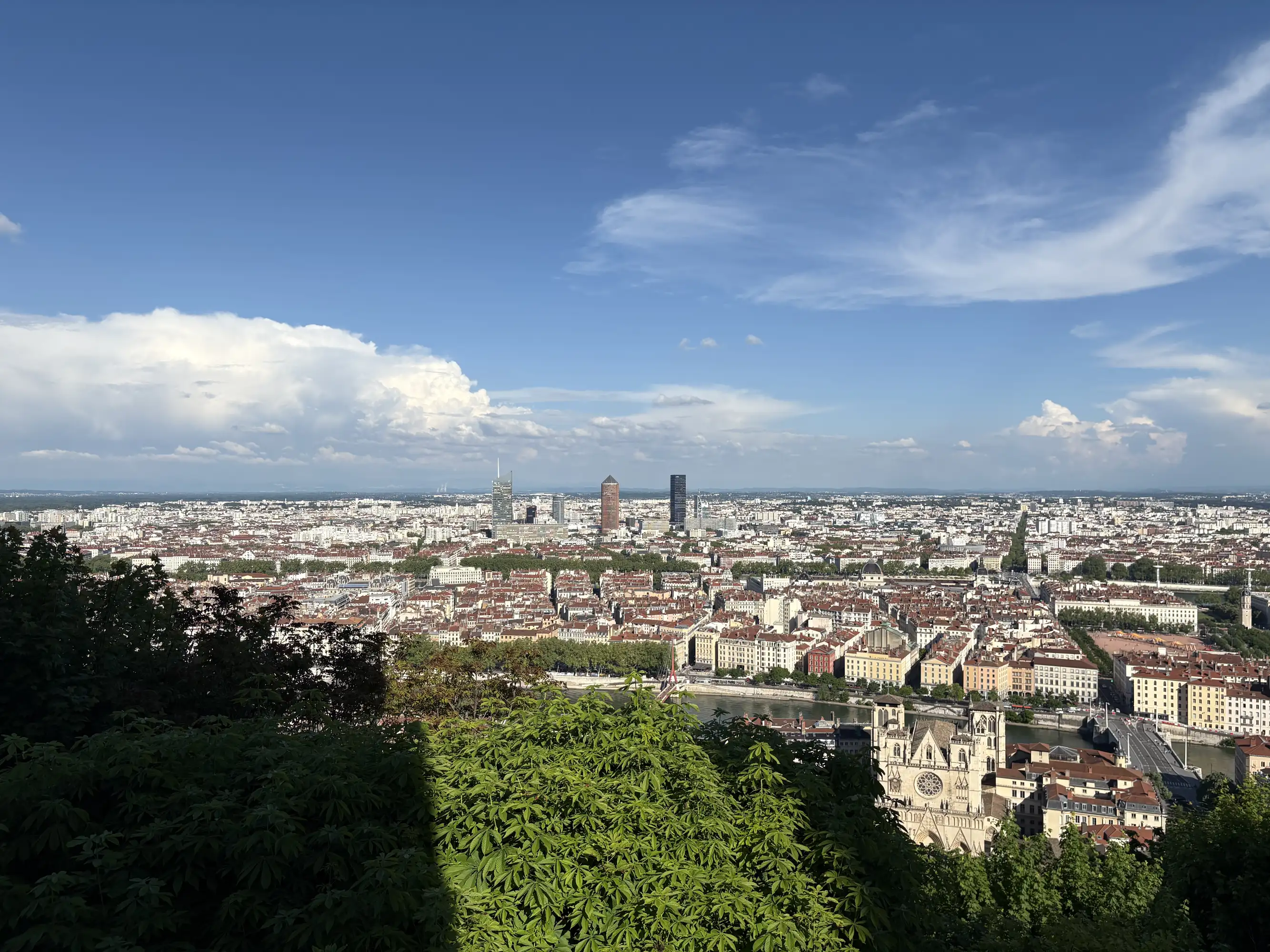 Lyon view from the Parc des Hauteurs.