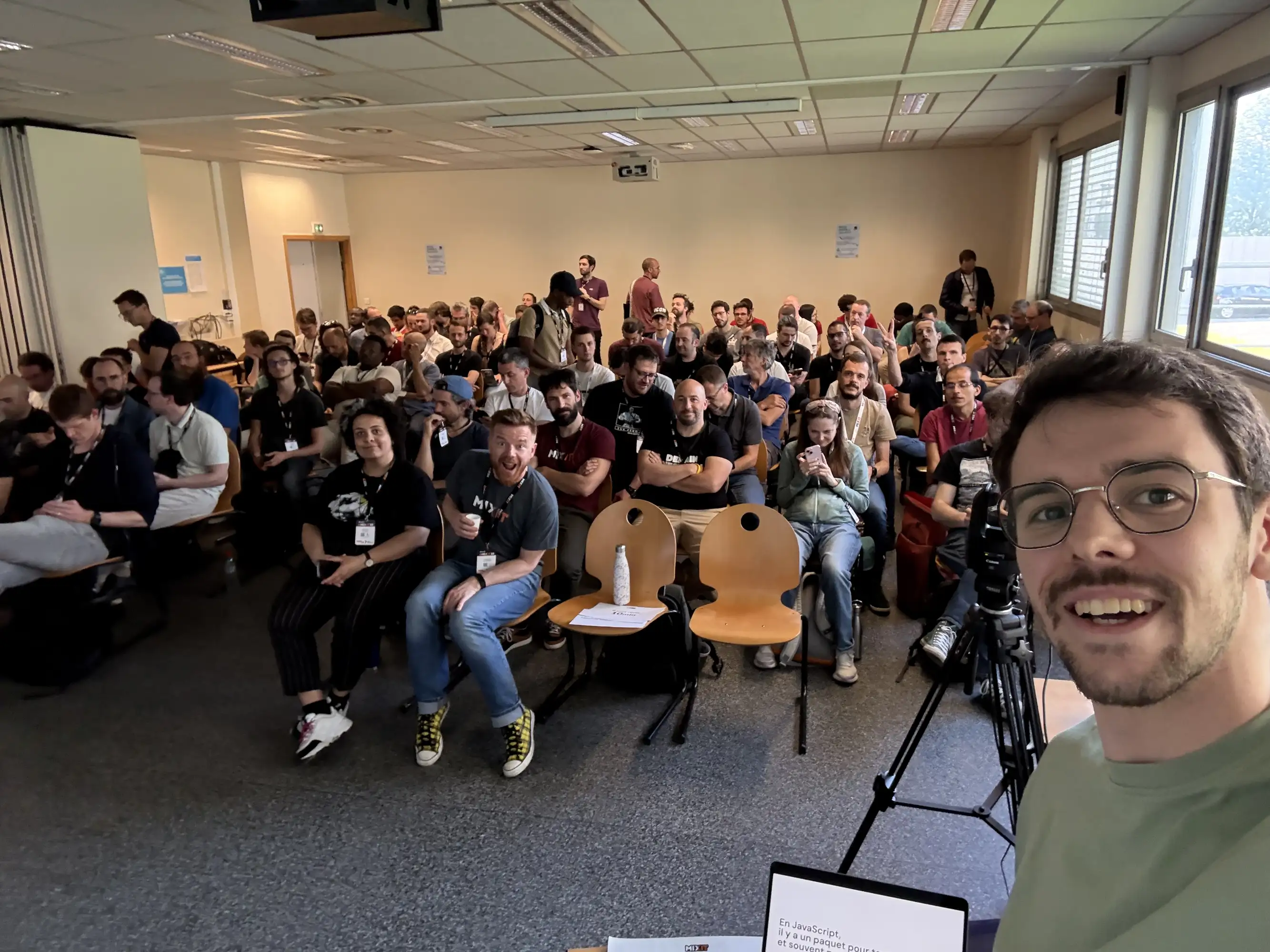 Me, in front of the audience