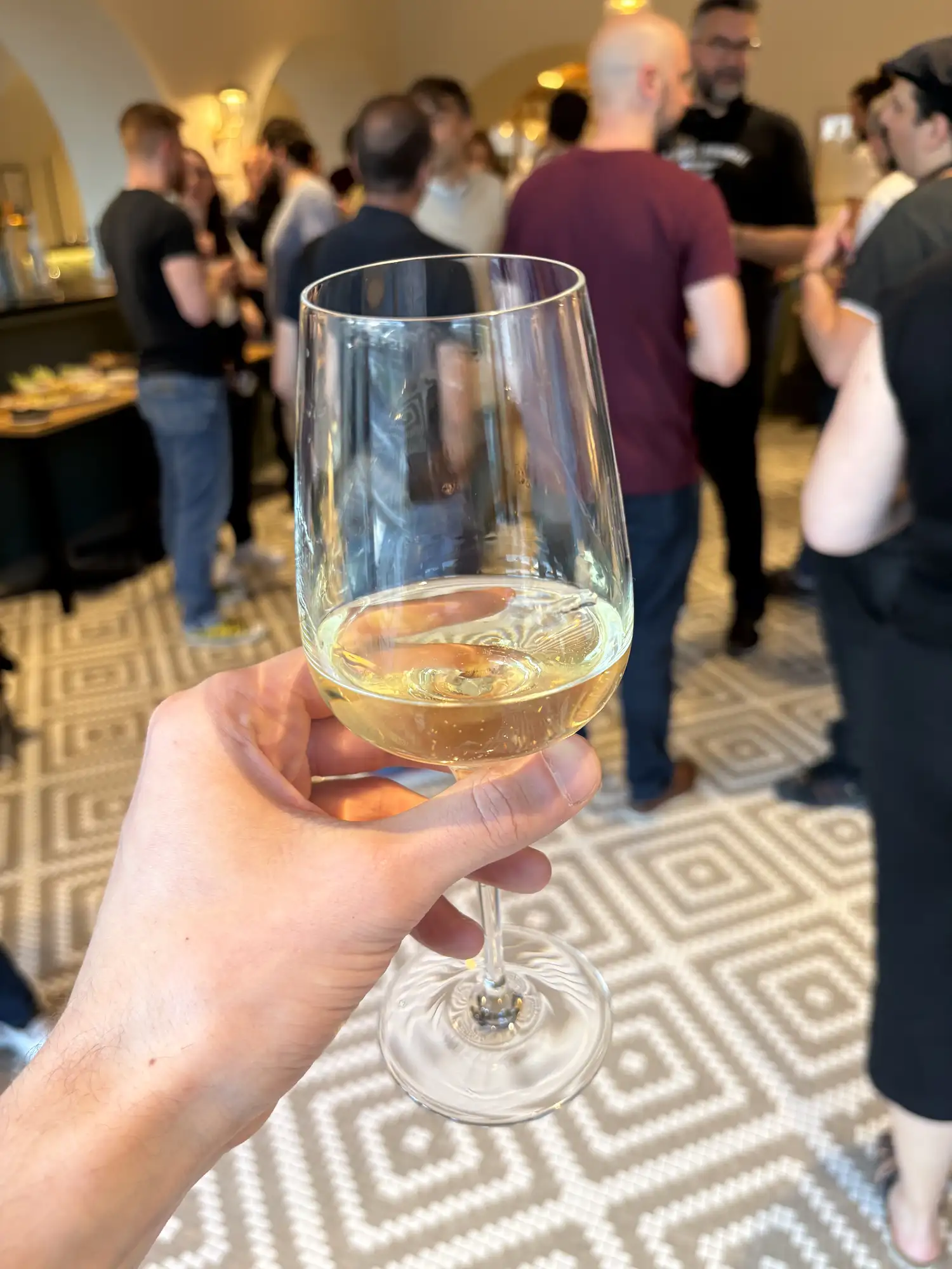 My glass of wine during the speakers' dinner. This is the only photo I took. Oops!